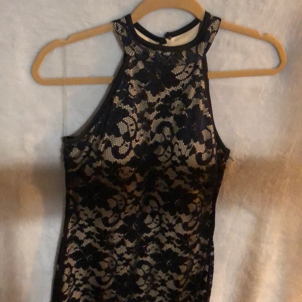 Tea length lace dress